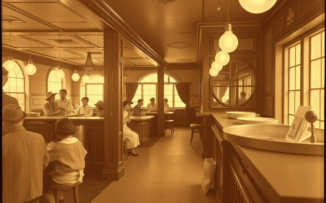 1921年のウィチタのランチカウンター
